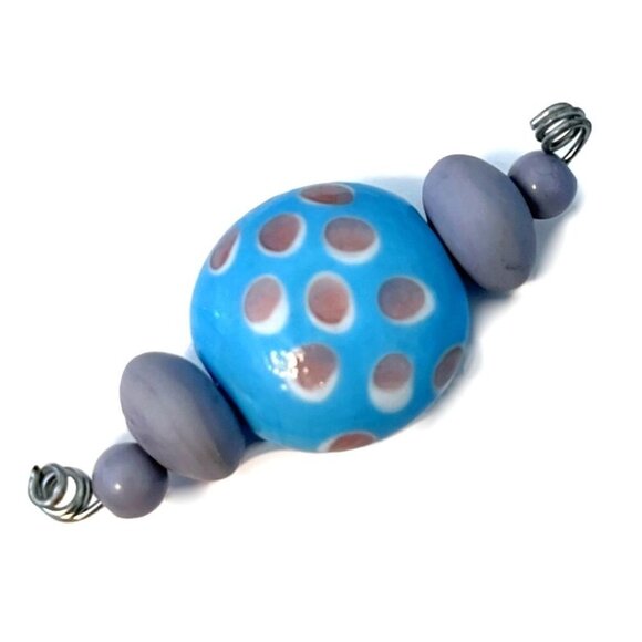 As Low As $2 Sky Blue & Lavender Handmade Lampwork Artisan Bead Mix (5) - Picture 1 of 2